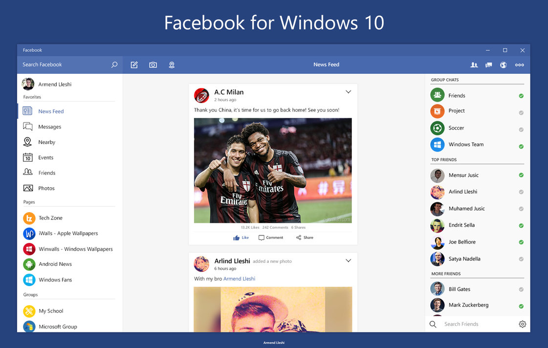 windows 10 facebook app